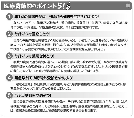 医療費節約のポイント5!