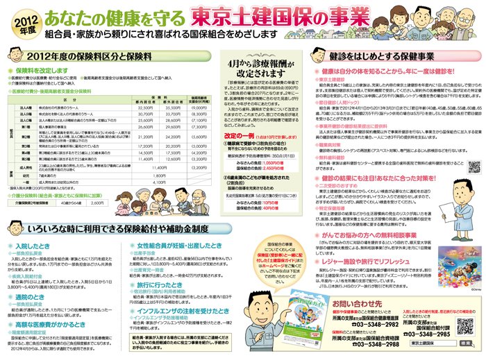 2012年度あなたの健康を守る東京土建国保の事業