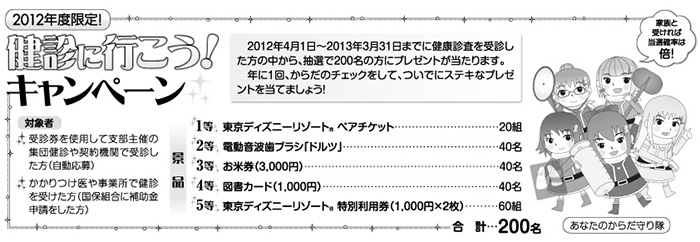 2012年度限定!健診に行こう!キャンペーン