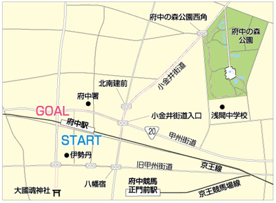 京王線・府中駅地図