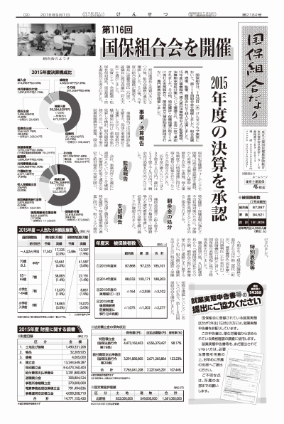 国保だより2184号（2016年9月1日）