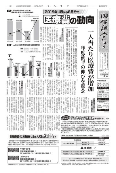 国保組合だより2300号（2019年11月20日）