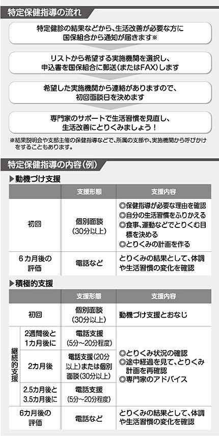 特定保健指導の流れ