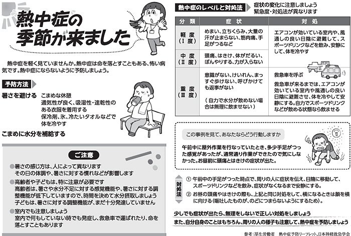 熱中症の季節がきました