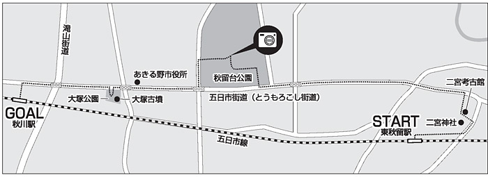 JR東秋留駅から秋川駅