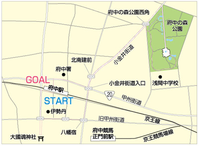 京王線・府中駅地図